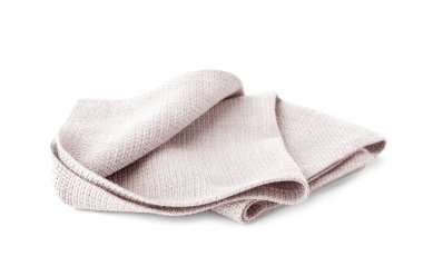 Beyaz arka plan üzerinde tablo ayarı için kumaş peçete