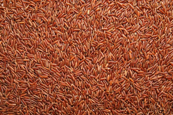 Roher Roter Reis Als Hintergrund Draufsicht — Stockfoto