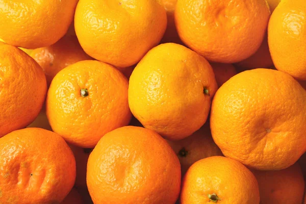 Sok Érett Tangerine Háttereként Felülnézet — Stock Fotó