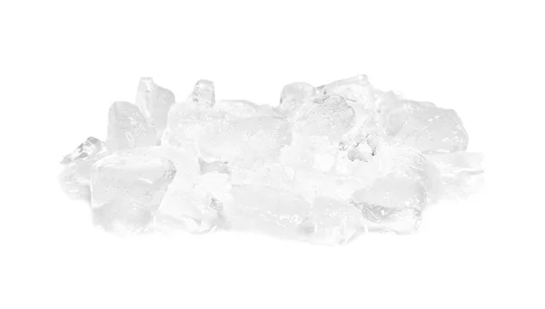 白色背景上的冰块 冷冻液体 — 图库照片