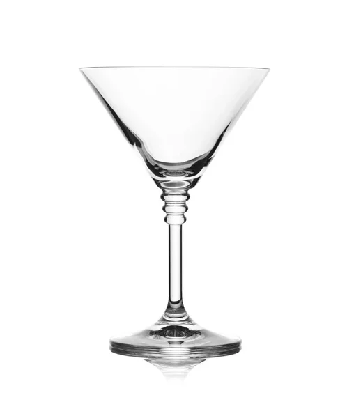 Vidrio Martini Cristal Vacío Sobre Fondo Blanco —  Fotos de Stock