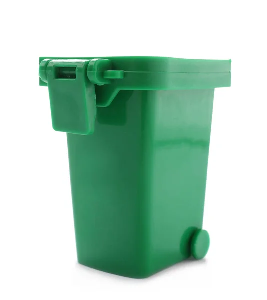 Papierkorb Isoliert Auf Weiß Abfallrecyclingkonzept — Stockfoto