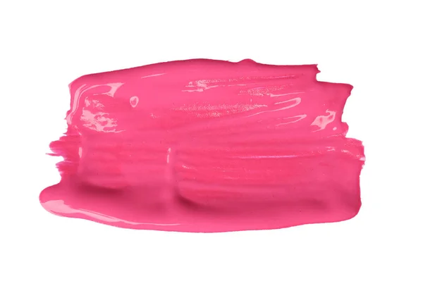 Абстрактний Пензлик Рожевої Фарби Ізольований Білому — стокове фото