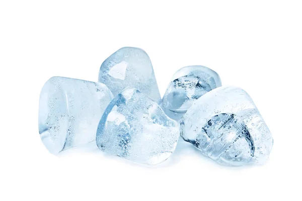 Cubos Hielo Sobre Fondo Blanco Líquido Congelado — Foto de Stock