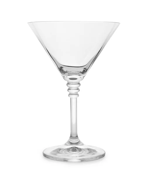 Vetro Martini Cristallo Vuoto Sfondo Bianco — Foto Stock