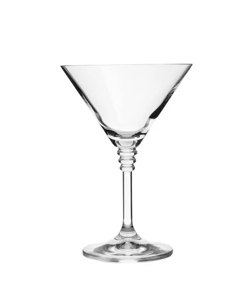 Limpiar Vaso Martini Vacío Sobre Fondo Blanco — Foto de Stock