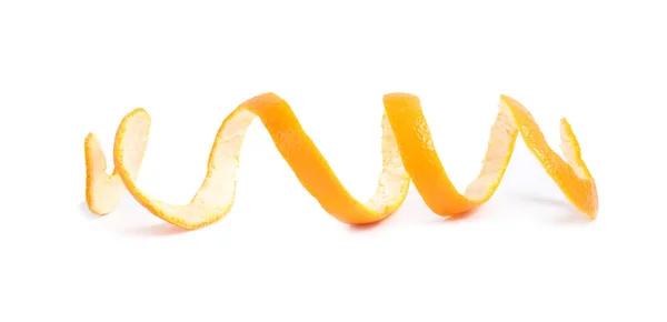 Schale Der Reifen Mandarine Auf Weißem Hintergrund — Stockfoto