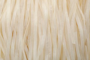 Çiğ pirinç noodle arka plan, closeup olarak. Lezzetli makarna