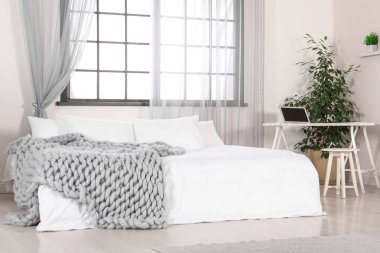 Şık odası iç rahat çift kişilik yatak