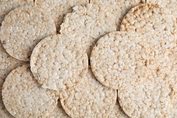 Arka plan, üstten görünüm olarak pek çok gevrek pirinç kek