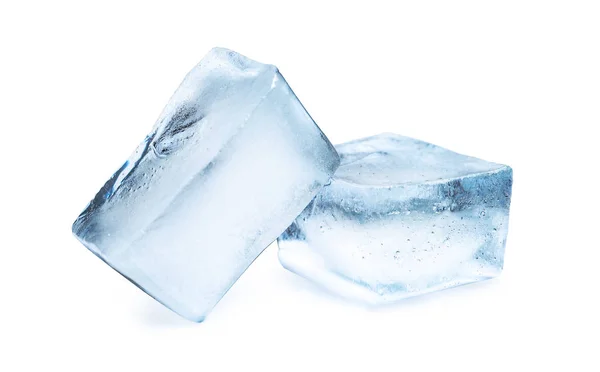 Кубики Льоду Білому Тлі Заморожена Рідина — стокове фото
