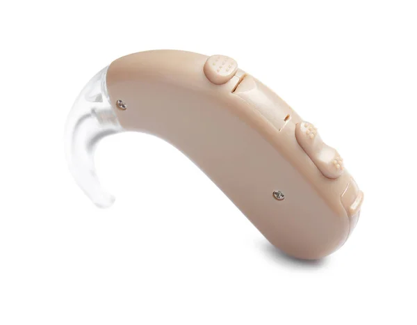 Hearing aid on white background. Medical device