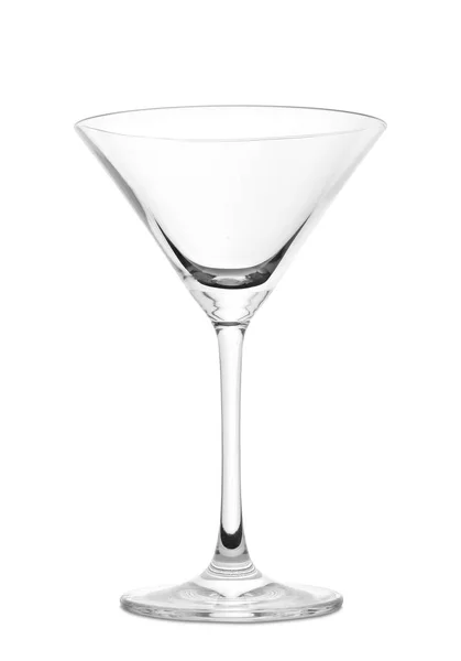 Empty Crystal Martini Glass White Background — Stock Photo, Image