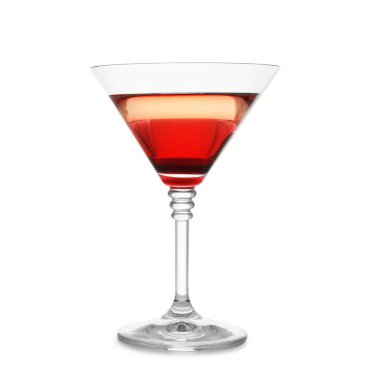 Beyaz arka plan üzerinde kokteyl lezzetli martini. Metin için yer