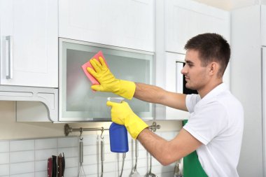 Erkek hademe Mutfak mobilya bez içinde ev ile Temizleme