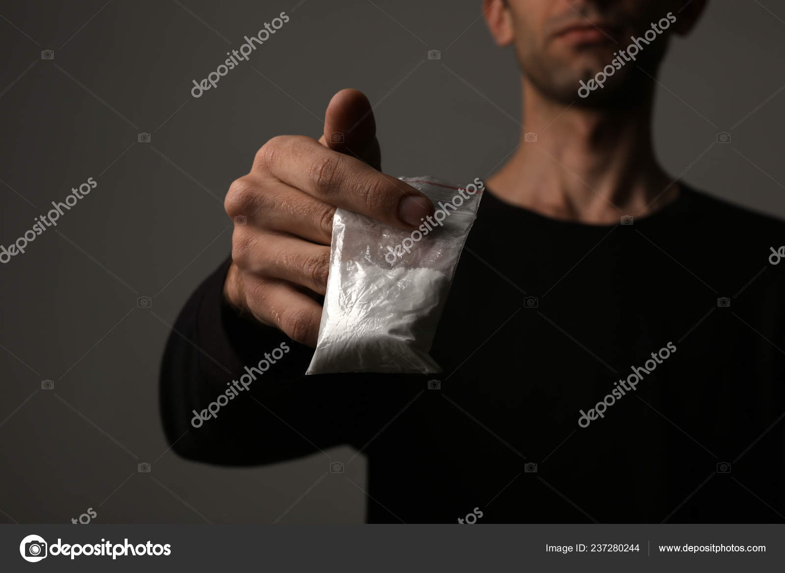 Cocain bag Stock Photo
