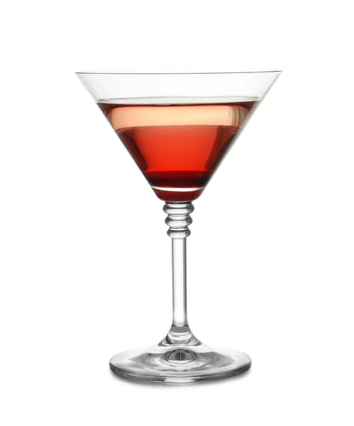 Finom Martini Koktél Fehér Háttér Ünnepi Ital — Stock Fotó