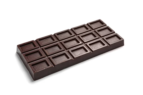 Смачний Темний Шоколадний Бар Білому Тлі — стокове фото