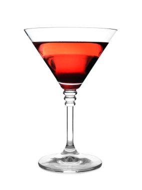 Martini beyaz arka plan üzerinde kokteyl bardak