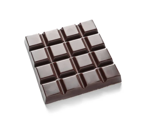 Savoureux Chocolat Noir Sur Fond Blanc — Photo