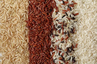 Brown ve pirinç arka plan, closeup olarak diğer türleri
