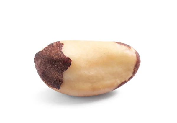 美味的巴西坚果在白色背景 健康小吃 — 图库照片