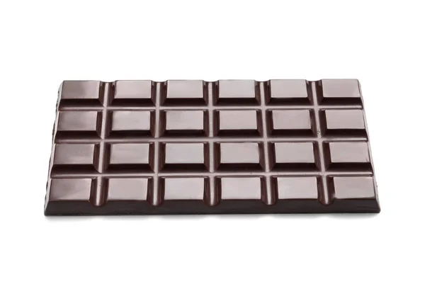 Leckere Dunkle Schokolade Auf Weißem Hintergrund — Stockfoto