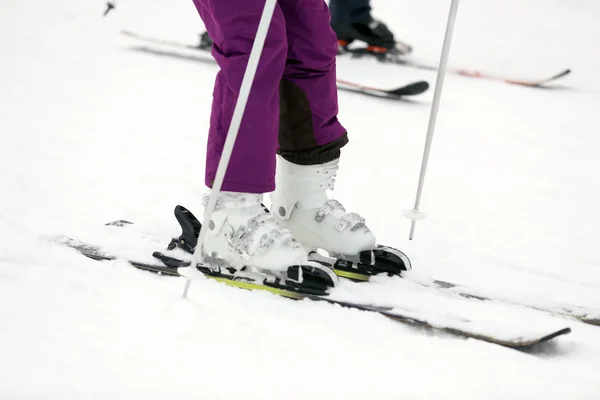 Esquiador Ladera Estación Primer Plano Vacaciones Invierno —  Fotos de Stock