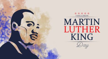 Gösterim amacıyla Martin Luther King günü beyaz arka plan üzerinde. ABD Federal tatil