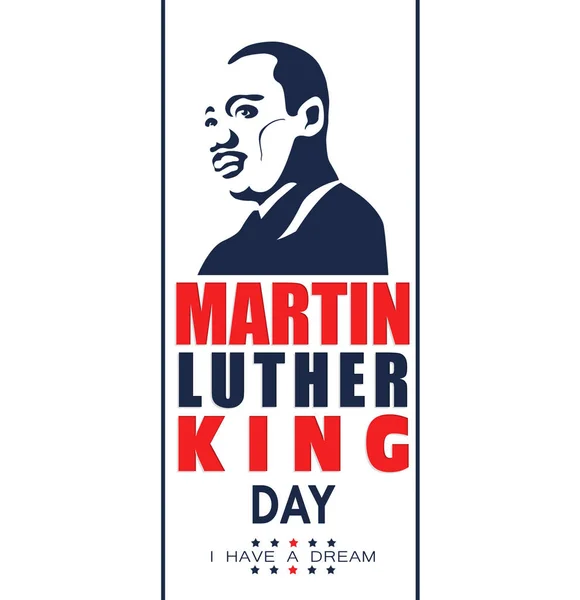 Illustration for Martin Luther King Day on white background. Federal holiday in USA