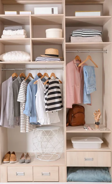 Stylish Clothes Shoes Home Stuff Large Wardrobe Closet — Stock Photo, Image