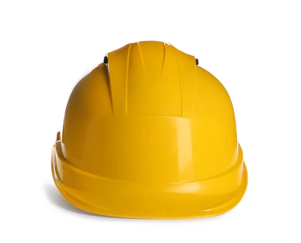白い背景の上の保護ハード帽子 安全機器 — ストック写真