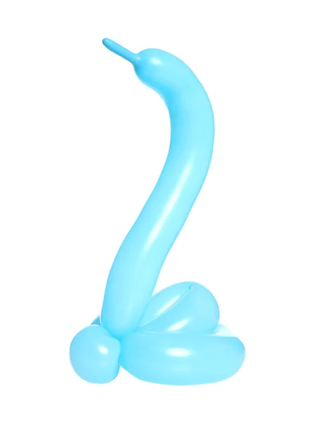 Figura Serpente Feita Balão Modelagem Fundo Branco — Fotografia de Stock