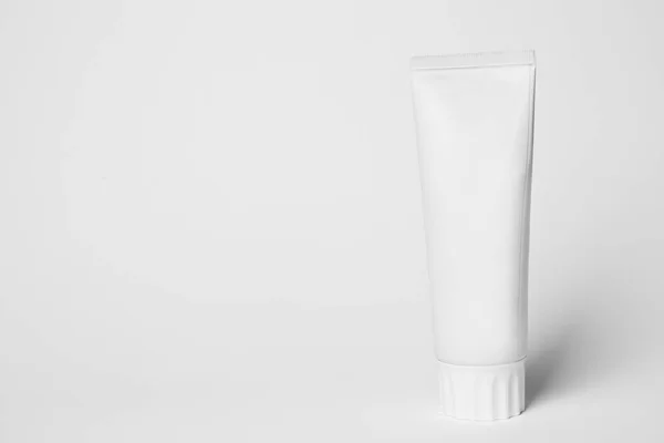 Blank Tube Toothpaste White Background Space Text — Stock Photo, Image