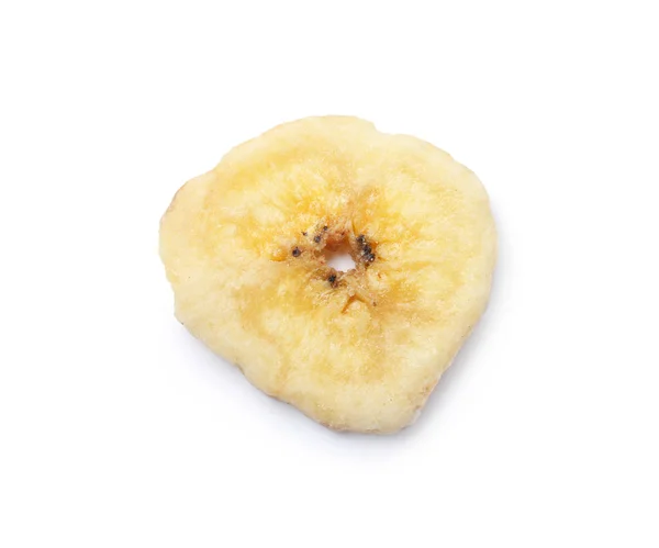 Φέτα Γλυκιά Μπανάνα Άσπρο Φόντο Ξηρών Καρπών Υγιεινών Σνακ — Φωτογραφία Αρχείου