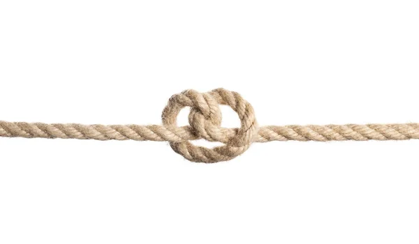 Мотузка Вузлом Білому Тлі Простий Дизайн — стокове фото