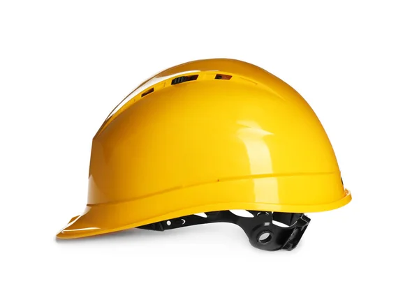 白い背景の上の保護ハード帽子 安全機器 — ストック写真
