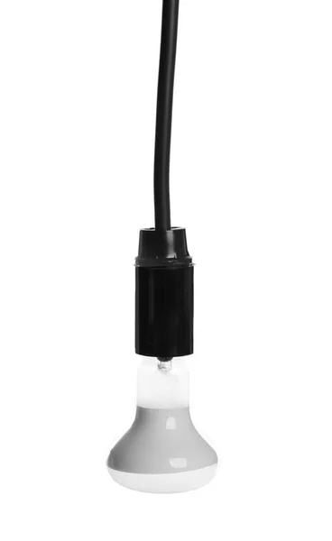 Nuova Lampadina Lampada Sfondo Bianco — Foto Stock