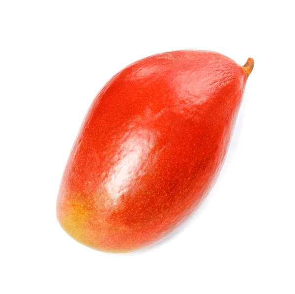 Delicioso Mango Maduro Sobre Fondo Blanco Frutas Tropicales — Foto de Stock