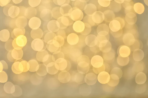 Blurred View Golden Christmas Lights Background Bokeh Effect — Stock Photo, Image