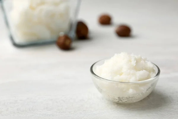 Shea Butter Bowl Nuts Table — Stock Photo, Image