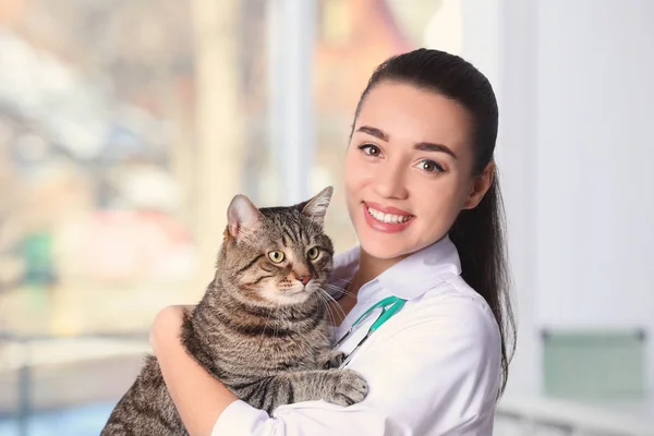 Ung Kvinna Som Bär Varma Kläder Vit Bakgrund Vintersäsongen — Stockfoto