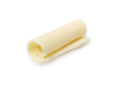 Beyaz arka planda dekorasyon için lezzetli çikolata kıvırcığı