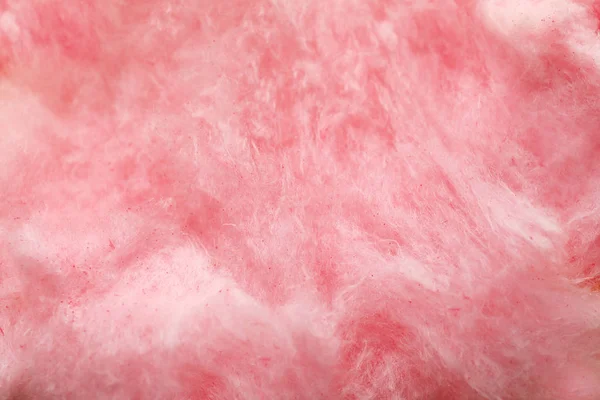 Fluffy Zucchero Filato Gustoso Come Sfondo Primo Piano — Foto Stock