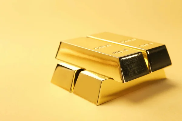Precious Shiny Gold Bars Color Background — Stock Photo, Image