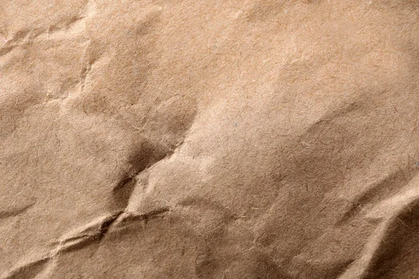 Kahverengi Kağıt Torba Doku Olarak Arka Plan Üstten Görünüm — Stok fotoğraf