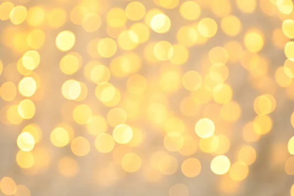 Wazig Zicht Gouden Lichten Van Kerstmis Als Achtergrond Bokeh Effect — Stockfoto