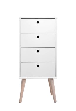 Şık beyaz izole çekmeceli. Gardırop odası için mobilya