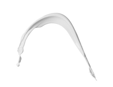 Taze süt beyaz izole sıçrama