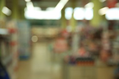 Modern alışveriş iç bulanık görünüm